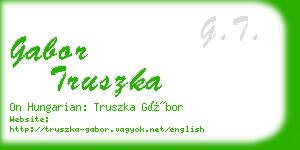 gabor truszka business card